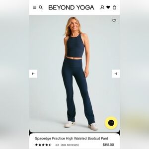 Beyond Yoga Navy Blue High Waisted Bootcut Pants